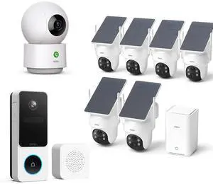 aosu Whole-Home Security Bundle 6-Cam Wireless Outdoor Kit + Smart Video Doorbell + 2K Indoor Baby/Pet Monitor, No Subscription, Local Storage, Compatible with Alexa & Google Assistant aosu Whole-Home Security Bundle 6-Cam Wireless Outdoor Kit + Smart Video Doorbell + 2K Indoor Baby/Pet Monitor, No Subscription, Local Storage, Compatible with Alexa & Google Assistant