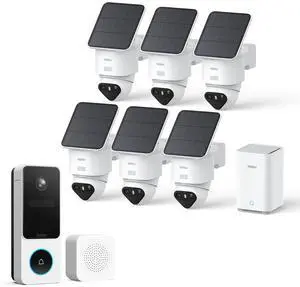 aosu T2 Ultra 4K Solar Outdoor Wireless Security Cameras 6-Cam Kit + 2k Wireless Doorbell Camera with Chime No Subscription Fees aosu T2 Ultra 4K Solar Outdoor Wireless Security Cameras 6-Cam Kit + 2k Wireless Doorbell Camera with Chime No Subscription Fees