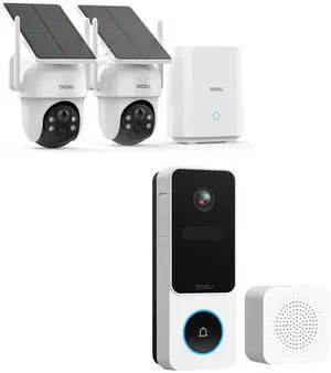 aosu Security Cameras Outdoor Wireless, 2 Cam-Kit, No Subscription Doorbell Camera Wireless - Head-to-Toe View, Intelligent Package Detection aosu Security Cameras Outdoor Wireless, 2 Cam-Kit, No Subscription Doorbell Camera Wireless - Head-to-Toe View, Intelligent Package Detection