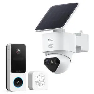 aosu T2 Ultra 4K Solar Outdoor Wireless Security Camera + 2k Wireless Doorbell Camera with Chime No Subscription Fees aosu T2 Ultra 4K Solar Outdoor Wireless Security Camera + 2k Wireless Doorbell Camera with Chime No Subscription Fees