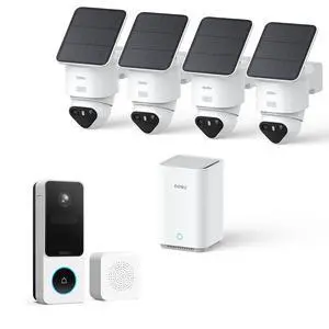 aosu T2 Ultra 4K Solar Outdoor Wireless Security Cameras 4-Cam Kit + 2k Wireless Doorbell Camera with Chime No Subscription Fees aosu T2 Ultra 4K Solar Outdoor Wireless Security Cameras 4-Cam Kit + 2k Wireless Doorbell Camera with Chime No Subscription Fees