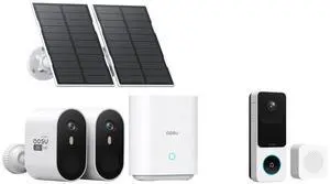 AOSU SolarCam Pro System 2-Kit + 2K New Doorbell Camera (3:4 Aspect Ratio) - No Monthly Fee AOSU SolarCam Pro System 2-Kit + 2K New Doorbell Camera (3:4 Aspect Ratio) - No Monthly Fee