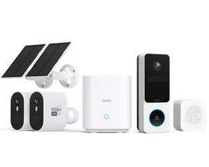 aosu 5MP SolarCam Max System 2-Cam-Kit + 2K Doorbell Camera aosu 5MP SolarCam Max System 2-Cam-Kit + 2K Doorbell Camera