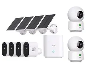 aosu 5MP SolarCam Max System 2-Cam-Kit + 3MP Indoor Camera 2Pack (Indoor Camera Doesn't Connect to Max's aosuBase) aosu 5MP SolarCam Max System 2-Cam-Kit + 3MP Indoor Camera 2Pack (Indoor Camera Doesn't Connect to Max's aosuBase)