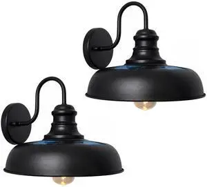 Solar Barn Lights for Outside, Dusk to Dawn Gooseneck Wall Sconces | 12" Black Farmhouse Exterior Barn Lights, Waterproof Outdoor Wall Lights Solar Powered for Porch Garage Patio, 2 Pack Solar Barn Lights for Outside, Dusk to Dawn Gooseneck Wall Sconces | 12" Black Farmhouse Exterior Barn Lights, Waterproof Outdoor Wall Lights Solar Powered for Porch Garage Patio, 2 Pack