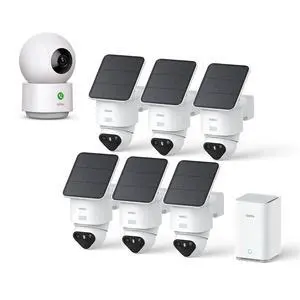 aosu 2K Indoor Security Camera 1Pack + T2 Ultra 4K Solar Outdoor Wireless Security Camera System 6-Cam Kit aosu 2K Indoor Security Camera 1Pack + T2 Ultra 4K Solar Outdoor Wireless Security Camera System 6-Cam Kit