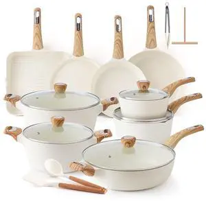 Ceramic Cookware Sets, Pots and Pans Set Non stick, Non toxic Healthy Induction Cookware, 26 Pcs Nonstick Kitchen Cooking Set, w/Frying Pans Set, Saucepans Set Ceramic Cookware Sets, Pots and Pans Set Non stick, Non toxic Healthy Induction Cookware, 26 Pcs Nonstick Kitchen Cooking Set, w/Frying Pans Set, Saucepans Set