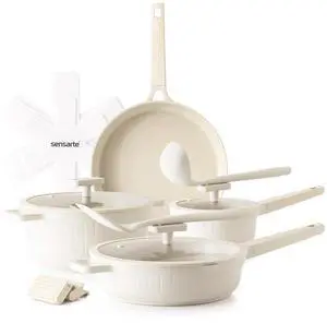 14 Pcs Pots and Pans Set Nonstick, Non toxic Ceramic Cookware Set with Nanoscale Dense Coating, High Heat Resistant Induction Cookware, Healthy Kitchen Cooking Set, PFOA/PFAS/PTFE Free 14 Pcs Pots and Pans Set Nonstick, Non toxic Ceramic Cookware Set with Nanoscale Dense Coating, High Heat Resistant Induction Cookware, Healthy Kitchen Cooking Set, PFOA/PFAS/PTFE Free