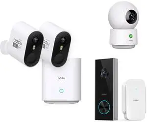 aosu 2K WirelessCam Pro System 2-Cam-Kit + Doorbell Camera + Indoor Camera aosu 2K WirelessCam Pro System 2-Cam-Kit + Doorbell Camera + Indoor Camera