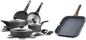 14 Pcs Non Stick Kitchen Cooking Set,9.5 Inch Nonstick Grill Pan, PFOA Free 14 Pcs Non Stick Kitchen Cooking Set,9.5 Inch Nonstick Grill Pan, PFOA Free