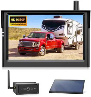 AUTO·VOX Magnetic Wireless Backup Camera with Solar Panel, 1 Minute Install Hitch Camera, Solar Assisted Charging for RV, 1080P HD 5" Monitor, IR Night Vision, IP69K Waterproof for Truck RV Trailer AUTO·VOX Magnetic Wireless Backup Camera with Solar Panel, 1 Minute Install Hitch Camera, Solar Assisted Charging for RV, 1080P HD 5" Monitor, IR Night Vision, IP69K Waterproof for Truck RV Trailer