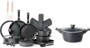 24 Piece Pots and Pans Set,Nonstick Detachable Handle Cookware,4.5QT Nonstick Stock Pot with Lid,Induction Compatible, PFOA PFOS APEO Free 24 Piece Pots and Pans Set,Nonstick Detachable Handle Cookware,4.5QT Nonstick Stock Pot with Lid,Induction Compatible, PFOA PFOS APEO Free