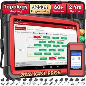 LAUNCH X431 PRO5 J2534 Protocol Bidirectional Scan Tool with SmartLink C V2.0, Car Diagnostic Scanner with Topology Mapping, 60+ Services, Intelligent Diagnostics, Guided Functions, 2-Year Free Update LAUNCH X431 PRO5 J2534 Protocol Bidirectional Scan Tool with SmartLink C V2.0, Car Diagnostic Scanner with Topology Mapping, 60+ Services, Intelligent Diagnostics, Guided Functions, 2-Year Free Update