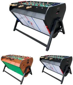 KICK Triplex 55 Telescopic Rods 3-in-1 Swivel Multi Game Table Foosball, Pool/Billiards & Air Hockey KICK Triplex 55 Telescopic Rods 3-in-1 Swivel Multi Game Table Foosball, Pool/Billiards & Air Hockey