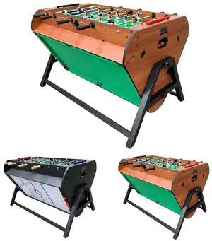 KICK Triplex 55 Telescopic Rods 3-in-1 Swivel Multi Game Table Foosball, Pool/Billiards & Air Hockey KICK Triplex 55 Telescopic Rods 3-in-1 Swivel Multi Game Table Foosball, Pool/Billiards & Air Hockey