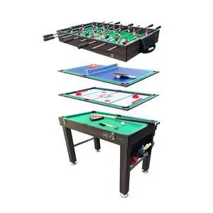 KICK Quad 48" 4-in-1 Multi Game Table Foosball, Billiards/Pool, Glide Hockey & Ping Pong KICK Quad 48" 4-in-1 Multi Game Table Foosball, Billiards/Pool, Glide Hockey & Ping Pong