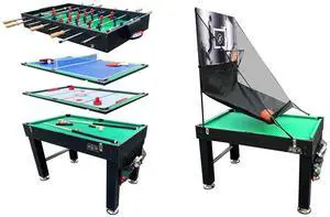 KICK Morpheus 55" 5-in-1 Multi-Game Table Foosball, Billiards/Pool, Ping Pong, Glide Hockey, and Basketball KICK Morpheus 55" 5-in-1 Multi-Game Table Foosball, Billiards/Pool, Ping Pong, Glide Hockey, and Basketball