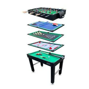 KICK Hexad 48" 6-in-1 Multi Game Table Foosball, Billiards/Pool, Glide Hockey, Ping Pong, Mini-Shuffleboard & Mini-Bowling KICK Hexad 48" 6-in-1 Multi Game Table Foosball, Billiards/Pool, Glide Hockey, Ping Pong, Mini-Shuffleboard & Mini-Bowling