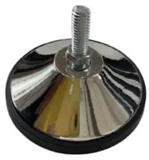 KICK Chrome Leg Levelers for 55" Foosball Table - Set of 4 KICK Chrome Leg Levelers for 55" Foosball Table - Set of 4