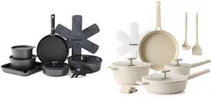 17 Pcs Nonstick Detachable Handle Cookware Set, 14 Pcs Nonstick Ceramic Pots and Pans Set, w/Frying Pans Set, Saucepans Set 17 Pcs Nonstick Detachable Handle Cookware Set, 14 Pcs Nonstick Ceramic Pots and Pans Set, w/Frying Pans Set, Saucepans Set