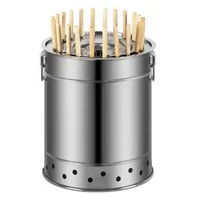 Portable Charcoal BBQ Grill Stainless Steel Smoke-Free Charcoal BBQ Indoor & Outdoor Hanging Smothered Oven Vertical Charcoal Grills for Outdoor Cooking Grilling Portable Charcoal BBQ Grill Stainless Steel Smoke-Free Charcoal BBQ Indoor & Outdoor Hanging Smothered Oven Vertical Charcoal Grills for Outdoor Cooking Grilling