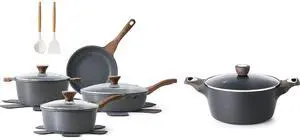 Nonstick Cookware Set 13-Piece,with Swiss Granite Coating,4.5 QT Nonstick Stock Pot with Lid Nonstick Cookware Set 13-Piece,with Swiss Granite Coating,4.5 QT Nonstick Stock Pot with Lid