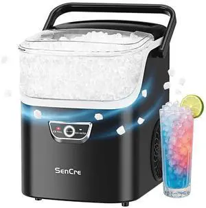 Nugget Ice Maker with Handle, 40lbs/Day Countertop Ice Maker Ready in 5 Mins, Soft Sonic Ice, Auto-Cleaning Ice Makers Portable Ice Machine for Home Kitchen Office Party & Large Families Nugget Ice Maker with Handle, 40lbs/Day Countertop Ice Maker Ready in 5 Mins, Soft Sonic Ice, Auto-Cleaning Ice Makers Portable Ice Machine for Home Kitchen Office Party & Large Families
