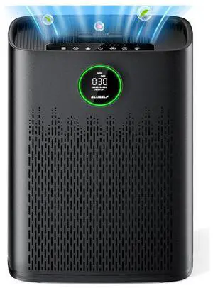 Air Purifiers for Home Large Room, Cover Up to 2400 Ft² with True HEPA Filter, Smart Mode, PM2.5 Air Quality Display, 22dB Sleep Mode, Aromatherapy with 2X-Purification & 360°Air Outlet, HAP603, Black Air Purifiers for Home Large Room, Cover Up to 2400 Ft² with True HEPA Filter, Smart Mode, PM2.5 Air Quality Display, 22dB Sleep Mode, Aromatherapy with 2X-Purification & 360°Air Outlet, HAP603, Black