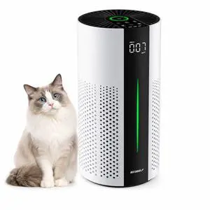 ECOSELF Air Purifiers for Home Large Room, Air Purifiers for Bedroom 360° Air Intake HEPA Air Purifier, Air Cleaner for Smoke PoIIen Pet ECOSELF Air Purifiers for Home Large Room, Air Purifiers for Bedroom 360° Air Intake HEPA Air Purifier, Air Cleaner for Smoke PoIIen Pet