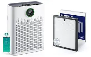 Air Purifiers for Home Large Room, Cover Up to 2400 Ft² with True HEPA Filter HAP603WF & Air Purifier Replacement Filter, 1 Pack, White Air Purifiers for Home Large Room, Cover Up to 2400 Ft² with True HEPA Filter HAP603WF & Air Purifier Replacement Filter, 1 Pack, White