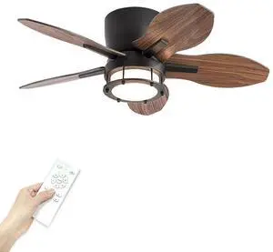 42 inch Ceiling Fans with Lights Flush Mount Ceiling Fan with Light and Remote 3 Color LED 6 Speed Reversible DC Motor 5 Blades Ceiling Fans for Bedroom Farmhouse 42 inch Ceiling Fans with Lights Flush Mount Ceiling Fan with Light and Remote 3 Color LED 6 Speed Reversible DC Motor 5 Blades Ceiling Fans for Bedroom Farmhouse