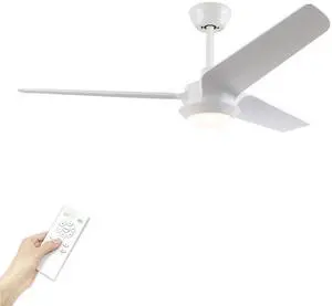 Ceiling Fans with Lights 52-Inch, White Modern Ceiling Fan, Remote Control Reversible DC Motors, 3CCT Dimmable Timer Noiseless Outdoor Ceiling Fans for Bedroom Living Room Dining Room Patio Ceiling Fans with Lights 52-Inch, White Modern Ceiling Fan, Remote Control Reversible DC Motors, 3CCT Dimmable Timer Noiseless Outdoor Ceiling Fans for Bedroom Living Room Dining Room Patio