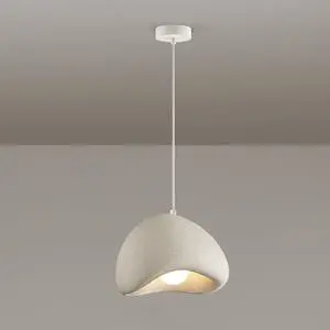 Nordic Japanese Style Indoor Pendant Light Wabi-Sabi polystyrene Modern Pendant lamp Bird Nest Shape Adjustable Ceiling Hanging Light for Living Room Bedroom Kitchen Nordic Japanese Style Indoor Pendant Light Wabi-Sabi polystyrene Modern Pendant lamp Bird Nest Shape Adjustable Ceiling Hanging Light for Living Room Bedroom Kitchen