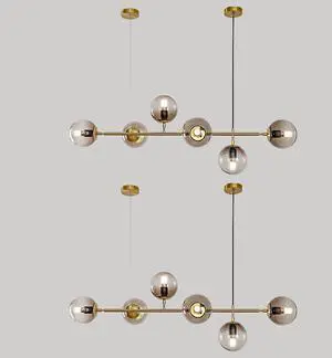 6 Light E27 Modern Chandelier Northern Europe Glass Ball Chandelier Industrial 51 inch Ceiling Pendant Lamp for Living Room Dining Room Art Decoration Restaurant 6 Light E27 Modern Chandelier Northern Europe Glass Ball Chandelier Industrial 51 inch Ceiling Pendant Lamp for Living Room Dining Room Art Decoration Restaurant