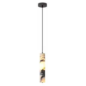 Natural Stone Pendant Lights for Kitchen Island, LED 3000K Cylindrical Marble Pendant Light 11" Modern Hanging Lighting fixtures for Bedroom Bathroom Dining Room Living Room Natural Stone Pendant Lights for Kitchen Island, LED 3000K Cylindrical Marble Pendant Light 11" Modern Hanging Lighting fixtures for Bedroom Bathroom Dining Room Living Room
