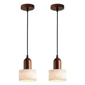 Marble Pendant Lights for Kitchen Island, Walnut Wood Adjustable Ceiling Pendant, Modern Natural Stone Hanging Lights Fixtures for Living Room, Dining Room and Bar Marble Pendant Lights for Kitchen Island, Walnut Wood Adjustable Ceiling Pendant, Modern Natural Stone Hanging Lights Fixtures for Living Room, Dining Room and Bar