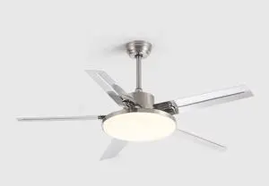 52 Inch with Remote Ceiling Fan with Lights Modern Stainless Steel 5-Blade Ceiling Fan Light Mute Dimmable Ceiling Fan for Bedroom Ceiling-Mounted Outdoor Ceiling Fans 52 Inch with Remote Ceiling Fan with Lights Modern Stainless Steel 5-Blade Ceiling Fan Light Mute Dimmable Ceiling Fan for Bedroom Ceiling-Mounted Outdoor Ceiling Fans