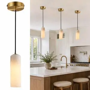 Single Head Marble Pendant Lights, Modern LED Pendant Lamps, Natural Marble Cylinder Hanging Light Fixtures for Kitchen Island Bedroom Dining Room Table Living Room Hallway Single Head Marble Pendant Lights, Modern LED Pendant Lamps, Natural Marble Cylinder Hanging Light Fixtures for Kitchen Island Bedroom Dining Room Table Living Room Hallway