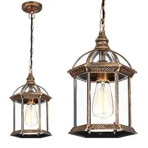 Outdoor Pendant Lights for Porch, Vintage Bronze Exterior Hanging Lantern Anti-Rust Aluminum Hanging Lights with Clear Glass Shade Waterproof Pendant Light for Front Door Foyer Entryway Outdoor Pendant Lights for Porch, Vintage Bronze Exterior Hanging Lantern Anti-Rust Aluminum Hanging Lights with Clear Glass Shade Waterproof Pendant Light for Front Door Foyer Entryway