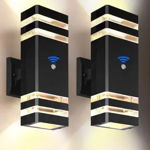 2 Pack Dusk to Dawn Outdoor Wall Lights, Up and Down Exterior Sconce Light Fixture Modern Wall Mount Outdoor Front Porch Light Aluminum Waterproof Outdoor Sconce for House Porch Garage 2 Pack Dusk to Dawn Outdoor Wall Lights, Up and Down Exterior Sconce Light Fixture Modern Wall Mount Outdoor Front Porch Light Aluminum Waterproof Outdoor Sconce for House Porch Garage