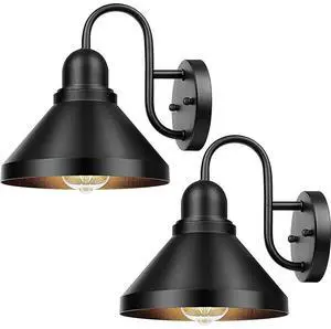 Vintage Outdoor Wall Sconce 8 Inch Gooseneck Barn Light Anti-Rust Waterproof Wall Mount Porch Lights Farmhouse Exterior Wall Light for Garage Patio Doorway(Black) Vintage Outdoor Wall Sconce 8 Inch Gooseneck Barn Light Anti-Rust Waterproof Wall Mount Porch Lights Farmhouse Exterior Wall Light for Garage Patio Doorway(Black)