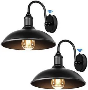 2-Pack Dusk to Dawn Outdoor Wall Sconces, Exterior Gooseneck Barn Light Fixtures Waterproof Black Farmhouse Outdoor Wall Lights Outside Wall Mount Light Fixture for Porch House Garage Patio 2-Pack Dusk to Dawn Outdoor Wall Sconces, Exterior Gooseneck Barn Light Fixtures Waterproof Black Farmhouse Outdoor Wall Lights Outside Wall Mount Light Fixture for Porch House Garage Patio