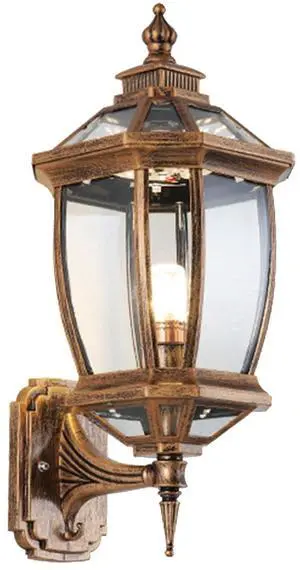 Vintage Outdoor Wall Lights Aluminum Octagonal Exterior Lighting Fixtures Wall Mount 17" Waterproof Porch Lights with Clear Glass Shade E26 Socket for House Patio Front Door Vintage Outdoor Wall Lights Aluminum Octagonal Exterior Lighting Fixtures Wall Mount 17" Waterproof Porch Lights with Clear Glass Shade E26 Socket for House Patio Front Door