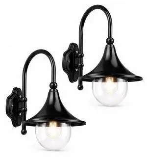 Outdoor Waterproof Wall Sconce Vintage Gooseneck Porch Wall Lighting Aluminum Acrylic Farmhouse Wall Lamp Black Retro Exterior Barn Light, 18.9 Inch E26/E27 Base Outdoor Waterproof Wall Sconce Vintage Gooseneck Porch Wall Lighting Aluminum Acrylic Farmhouse Wall Lamp Black Retro Exterior Barn Light, 18.9 Inch E26/E27 Base