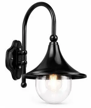 Outdoor Waterproof Wall Sconce Vintage Gooseneck Porch Wall Lighting Aluminum Acrylic Farmhouse Wall Lamp Black Retro Exterior Barn Light, 18.9 Inch E26/E27 Base Outdoor Waterproof Wall Sconce Vintage Gooseneck Porch Wall Lighting Aluminum Acrylic Farmhouse Wall Lamp Black Retro Exterior Barn Light, 18.9 Inch E26/E27 Base