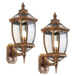 Vintage Outdoor Wall Lights Aluminum Octagonal Exterior Lighting Fixtures Wall Mount 17" Waterproof Porch Lights with Clear Glass Shade E26 Socket for House Patio Front Door Vintage Outdoor Wall Lights Aluminum Octagonal Exterior Lighting Fixtures Wall Mount 17" Waterproof Porch Lights with Clear Glass Shade E26 Socket for House Patio Front Door