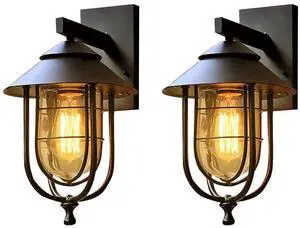 14 Inch Vintage Outdoor Wall Lights Iron Black Outdoor Wall Lamp Waterproof Wall Mount Porch Wall Light Industry Retro Farmhouse Wall Sconce for Garage Patio Doorway 14 Inch Vintage Outdoor Wall Lights Iron Black Outdoor Wall Lamp Waterproof Wall Mount Porch Wall Light Industry Retro Farmhouse Wall Sconce for Garage Patio Doorway