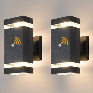 Dusk to Dawn Outdoor Wall Lights, 3000K Warm White Exterior Light Fixture IP65 Waterproof Aluminum Outdoor Wall Sconce Up and Down Outdoor Lights for House Porch Garage, 2 Pack Dusk to Dawn Outdoor Wall Lights, 3000K Warm White Exterior Light Fixture IP65 Waterproof Aluminum Outdoor Wall Sconce Up and Down Outdoor Lights for House Porch Garage, 2 Pack