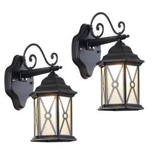 Exterior Wall Sconce IP54 Waterproof Outdoor Wall Lantern Porch Light with Glass Shade & E26 Socket Aluminum Anti-Rust Outdoor Light Fixture for Garage Backyard Exterior Wall Sconce IP54 Waterproof Outdoor Wall Lantern Porch Light with Glass Shade & E26 Socket Aluminum Anti-Rust Outdoor Light Fixture for Garage Backyard