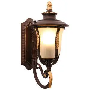 18.1" Retro Outdoor Wall Lights Coffee Waterproof Exterior Wall Lantern European Style Anti-Rust Aluminum Porch Light for Porch House Garage 18.1" Retro Outdoor Wall Lights Coffee Waterproof Exterior Wall Lantern European Style Anti-Rust Aluminum Porch Light for Porch House Garage